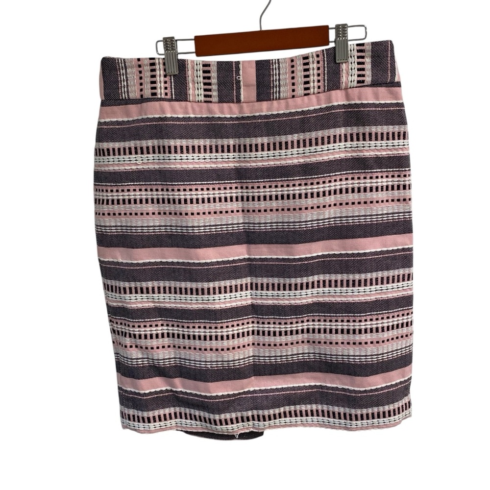 Ann Taylor Loft‎ Striped Pink and Black Women's Skirt Career Office Workwear 8